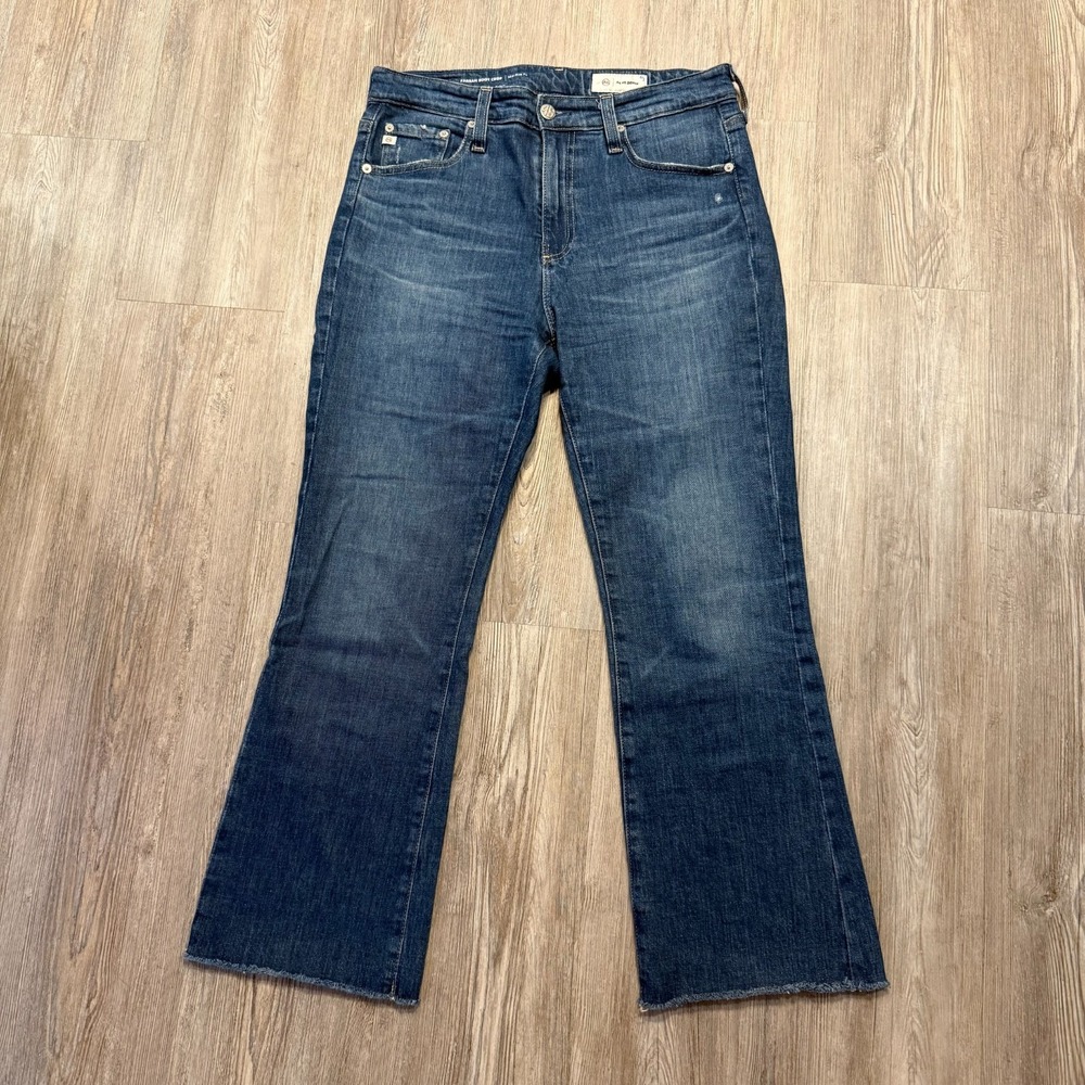 AG‎ Adriano Goldshmied Womens 29 Farrah Boot Crop Mid Rise Italian Fabric Jeans